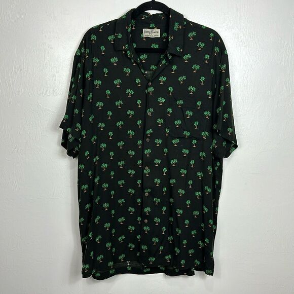 Kenny Flowers Limited Edition Palm Tree Print Short Sleeve Button Down Size XXL - Picture 2 of 9
